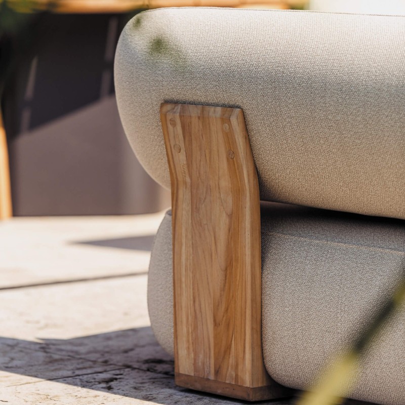 Salon de jardin écru et teck Ruby Gescova haut de gamme