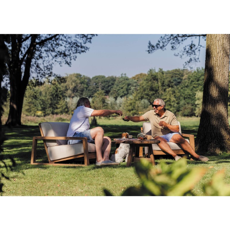 Salon de jardin teck recyclé London haut de gamme - Gescova Salon de jardin teck recyclé London haut de gamme - Gescova