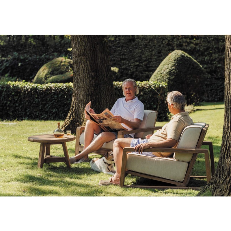 Salon de jardin teck recyclé London haut de gamme - Gescova Salon de jardin teck recyclé London haut de gamme - Gescova