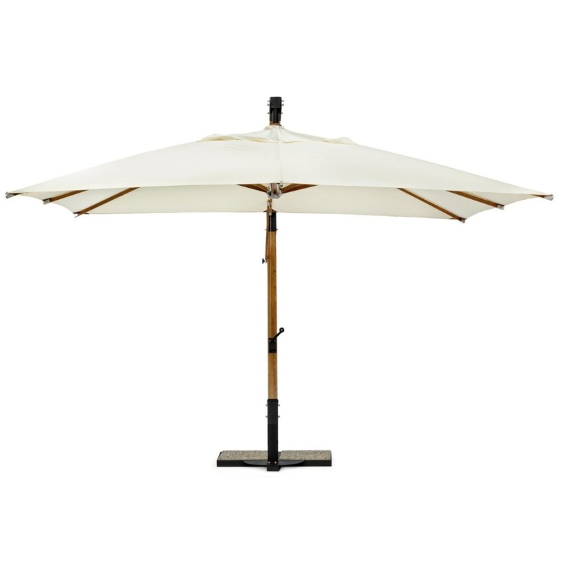 Parasol déporté haut de gamme Capua finition bois design - Bizzotto