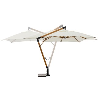 Parasol en bois déporté Capua