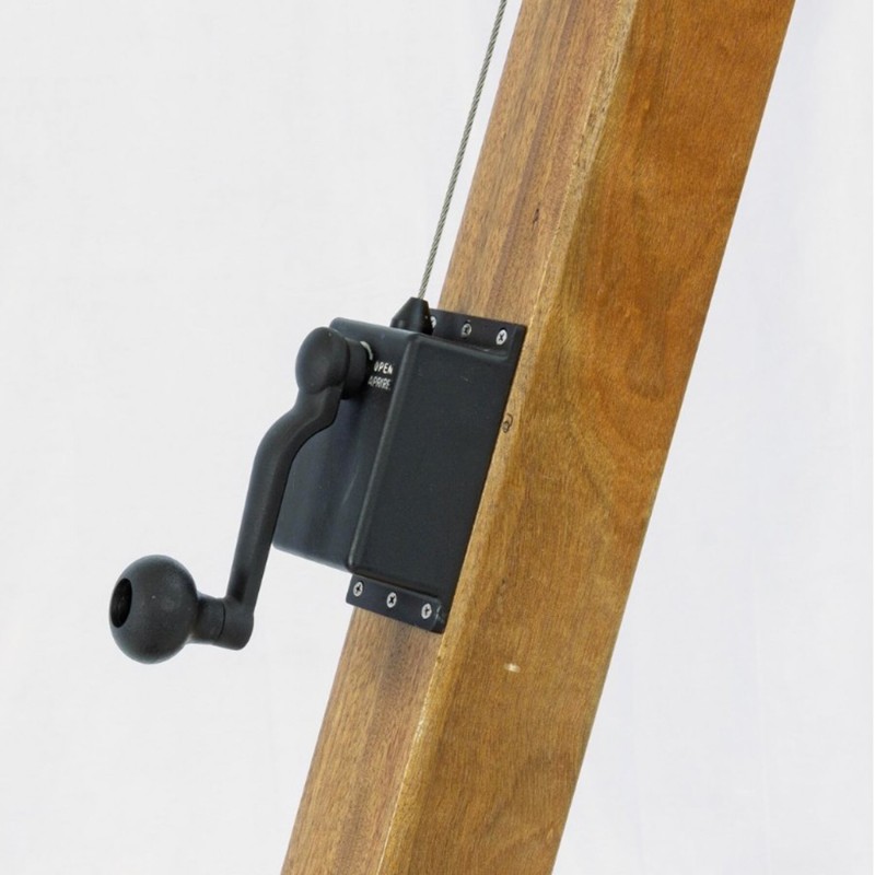 Parasol déporté haut de gamme Capua finition bois design - Bizzotto