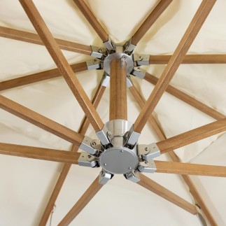 Parasol en bois déporté Capua