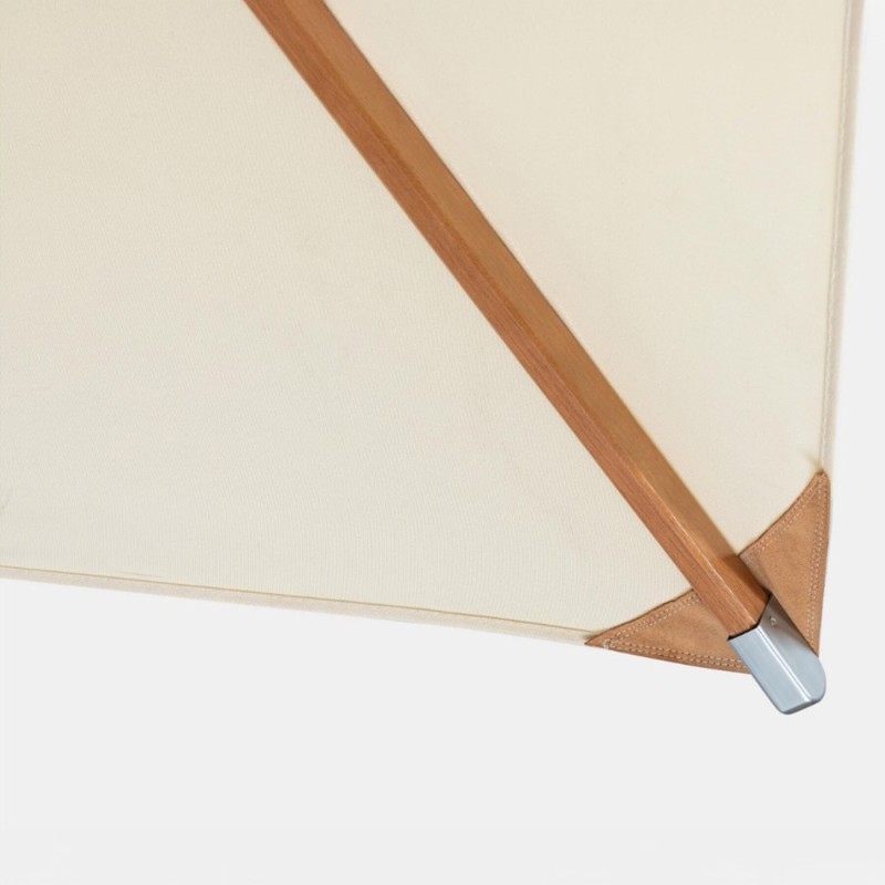 Parasol déporté haut de gamme Capua finition bois design - Bizzotto