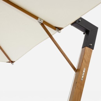 Parasol en bois déporté Capua