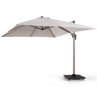 Parasol déporté 3 x 3 m Dallas alu bois – Gescova