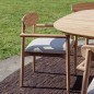 Chaise Leandro en teck avec coussin écru | Gescova