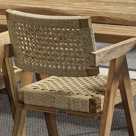 Chaise Derry en teck et corde – Élégance outdoor durable - Gescova