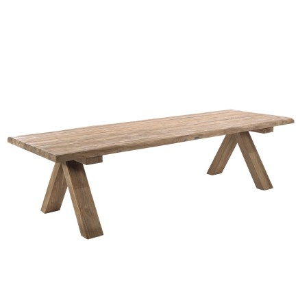 Table 300 x 100 cm, teck recyclé Longford