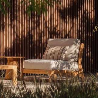 Chauffeuse Grace modulable en teck naturel | Gescova