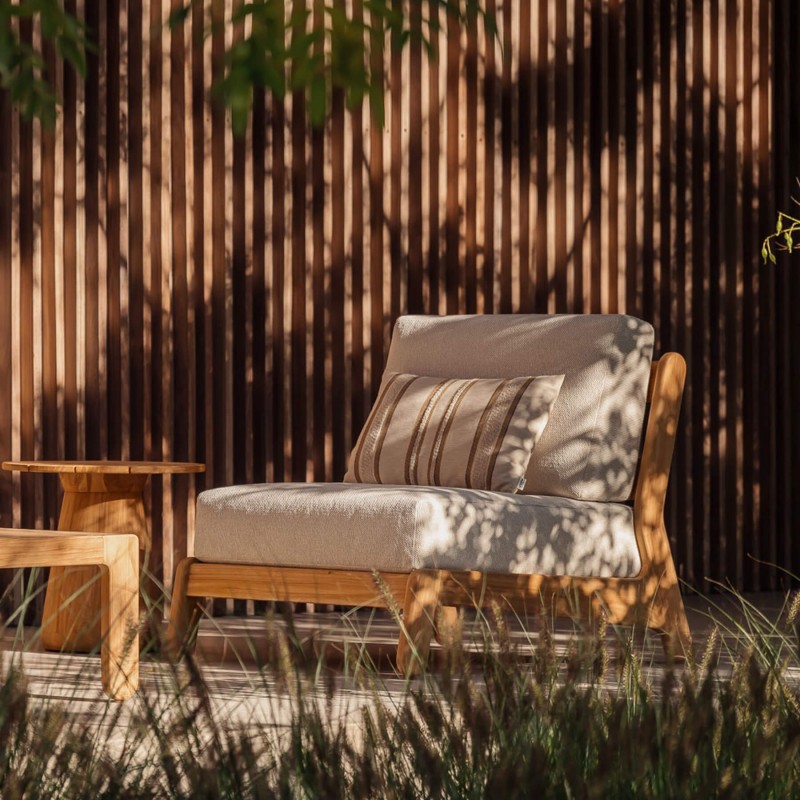 Chauffeuse Grace modulable en teck naturel | Gescova