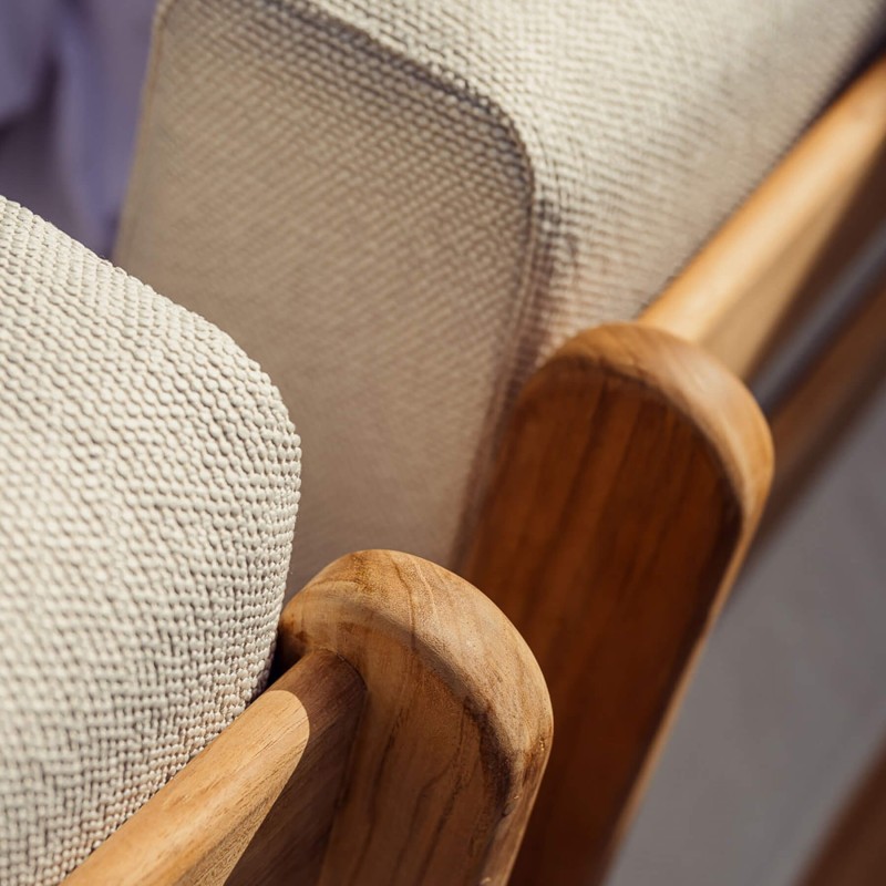 Chauffeuse Grace modulable en teck naturel | Gescova