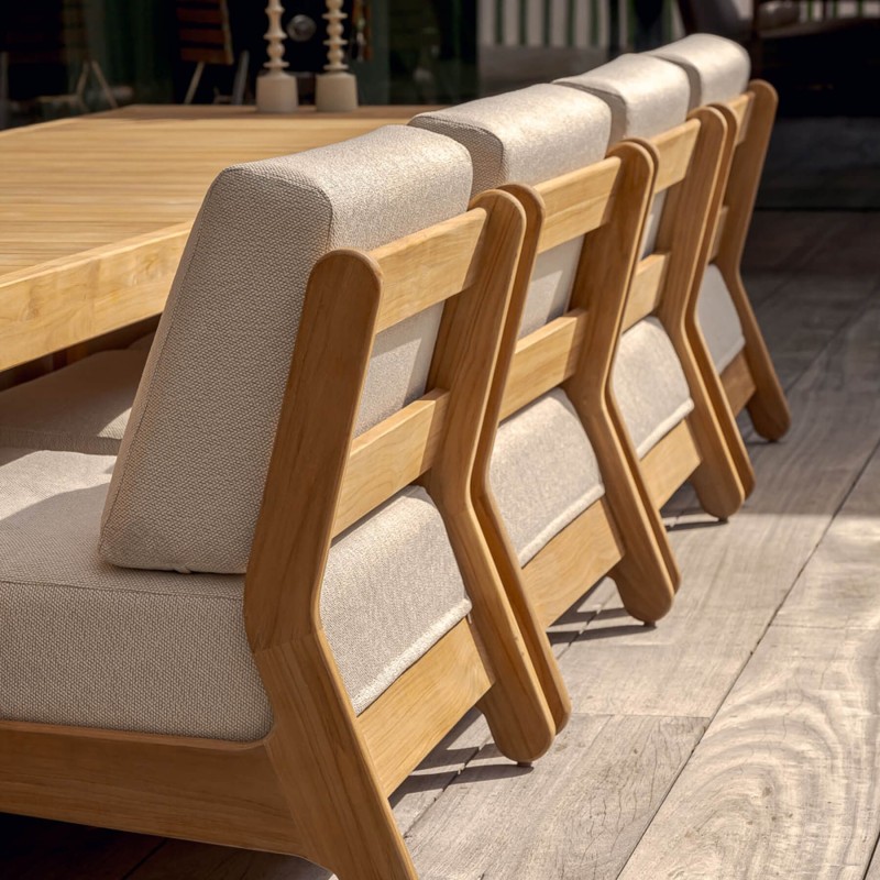 Chauffeuse Grace modulable en teck naturel | Gescova