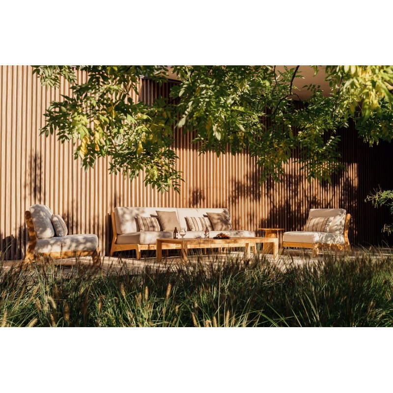 Canapé 3 places Grace en teck naturel | Gescova