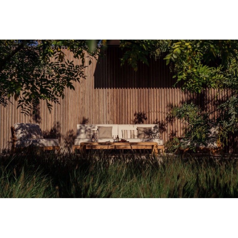 Canapé 3 places Grace en teck naturel | Gescova