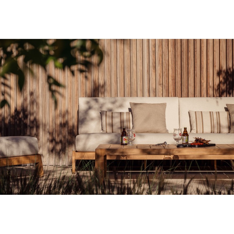 Canapé 3 places Grace en teck naturel | Gescova