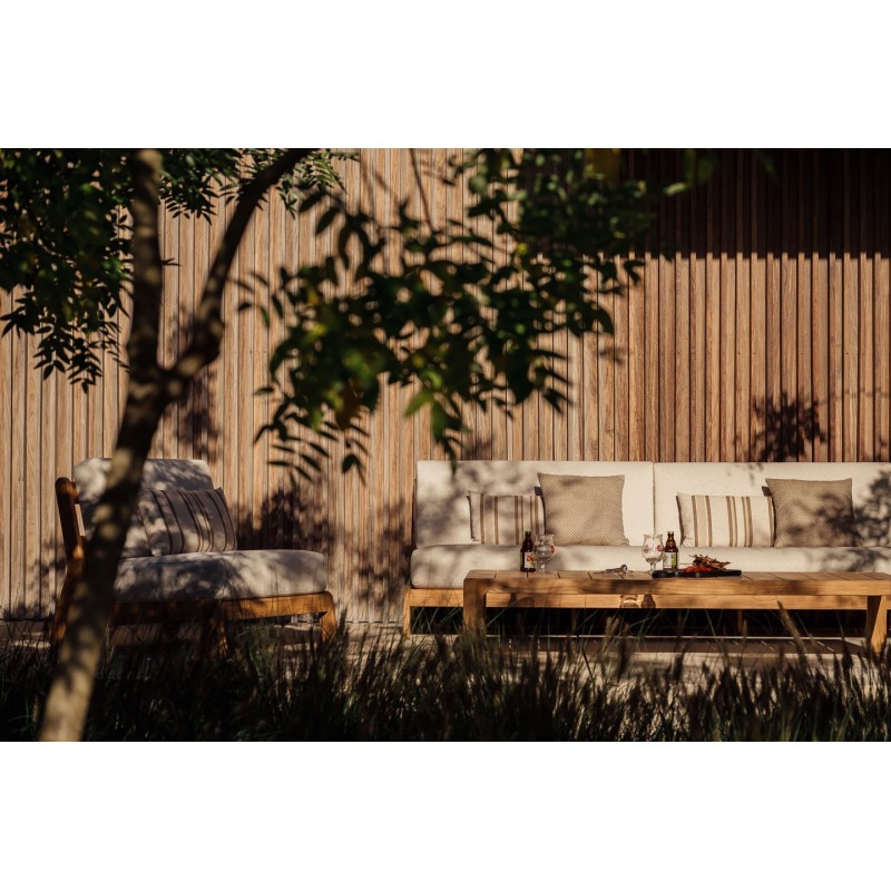 Canapé 3 places Grace en teck naturel | Gescova