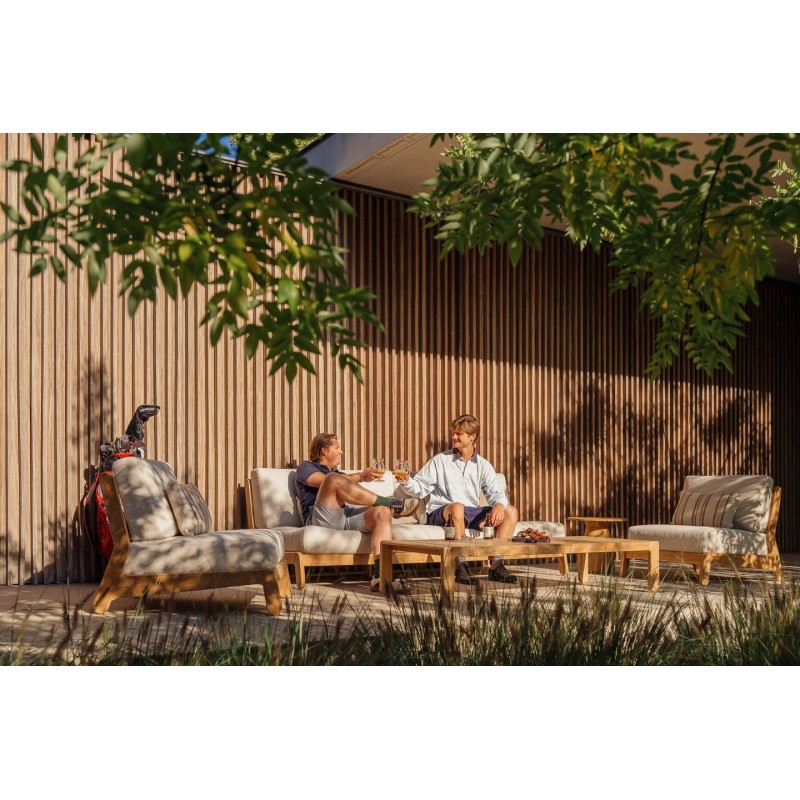 Canapé 3 places Grace en teck naturel | Gescova