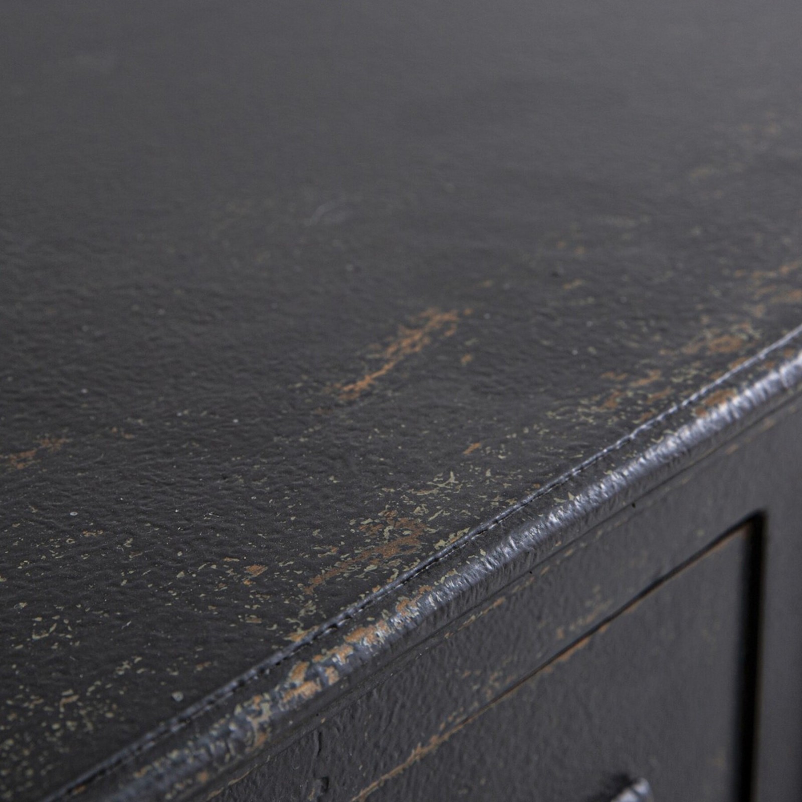 Meuble TV bois noir Amsterdam 180 cm style atelier - Signature