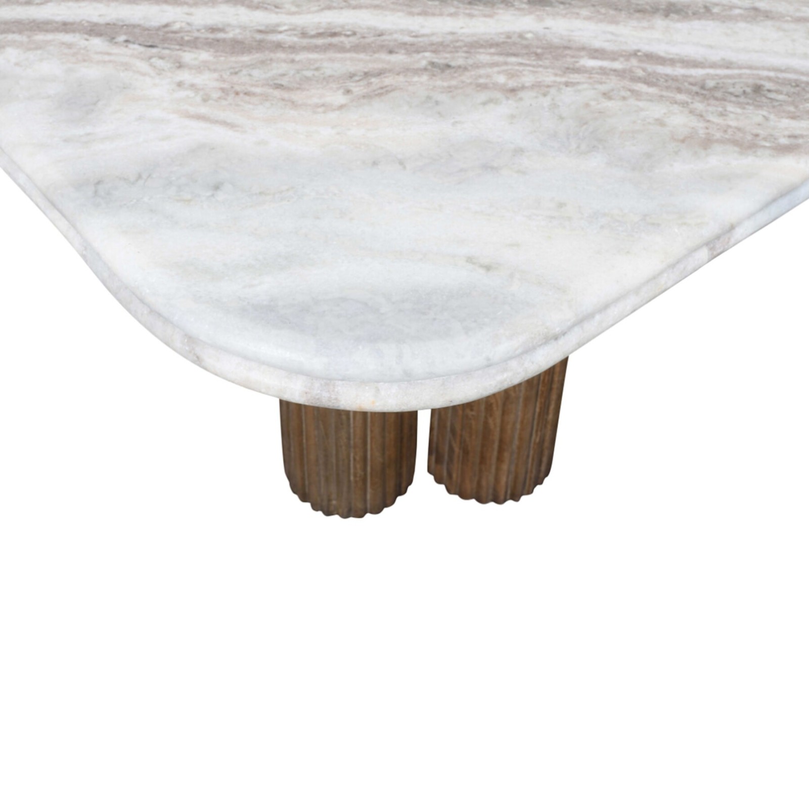 Table basse marbre et bois Buren design - Signature