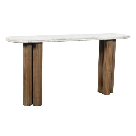 Console en bois et marbre Buren