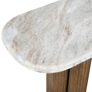 Console en bois et marbre Buren