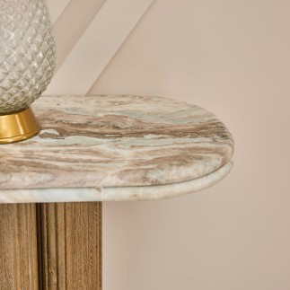 Console en bois et marbre Buren
