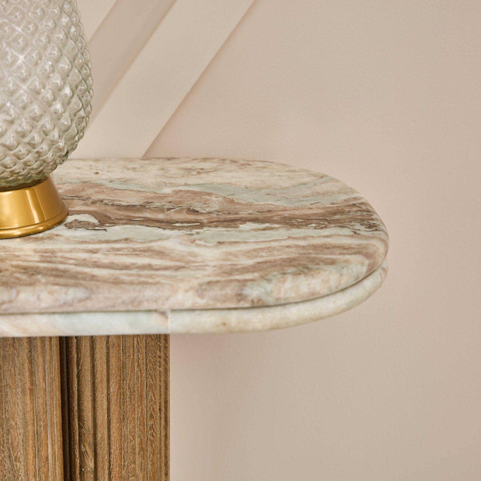 Console en marbre Buren en bois massif - Signature