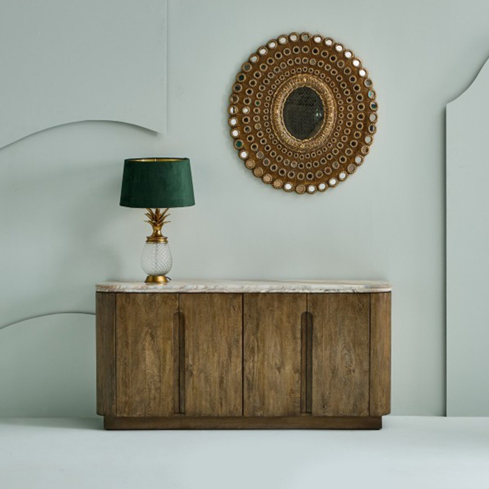 Buffet Buren en bois & marbre haute de gamme - Signature