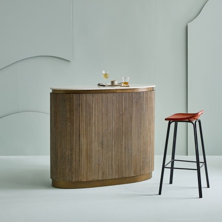 Comptoir en bois massif et marbre Buren - Signature