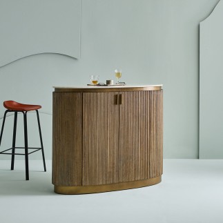 Comptoir en bois et marbre Buren