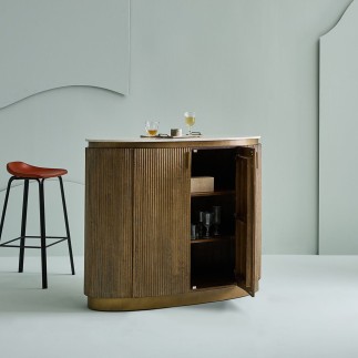 Comptoir en bois et marbre Buren