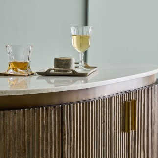 Comptoir en bois et marbre Buren