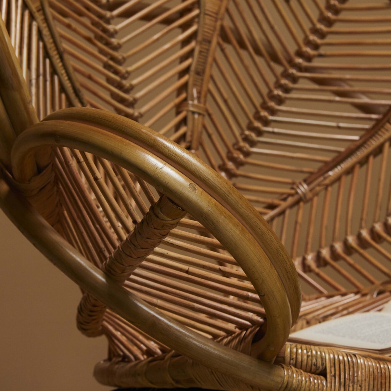 Fauteuil bohème en rotin Fleur au style naturel - Signature