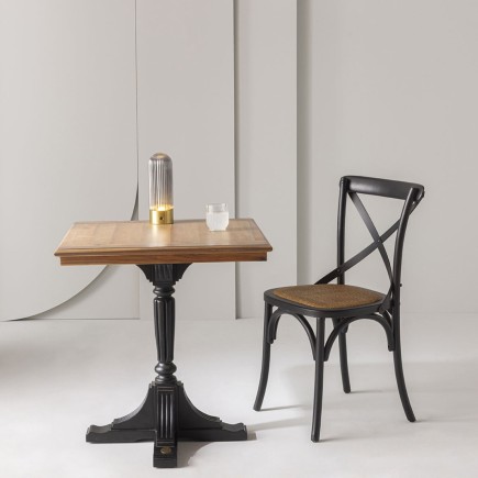 Table bistrot carrée 70x70 Montmartre en acacia - Signature