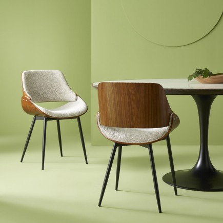 Lot de 4 chaises Mannix années 50 rétro chic - Signature