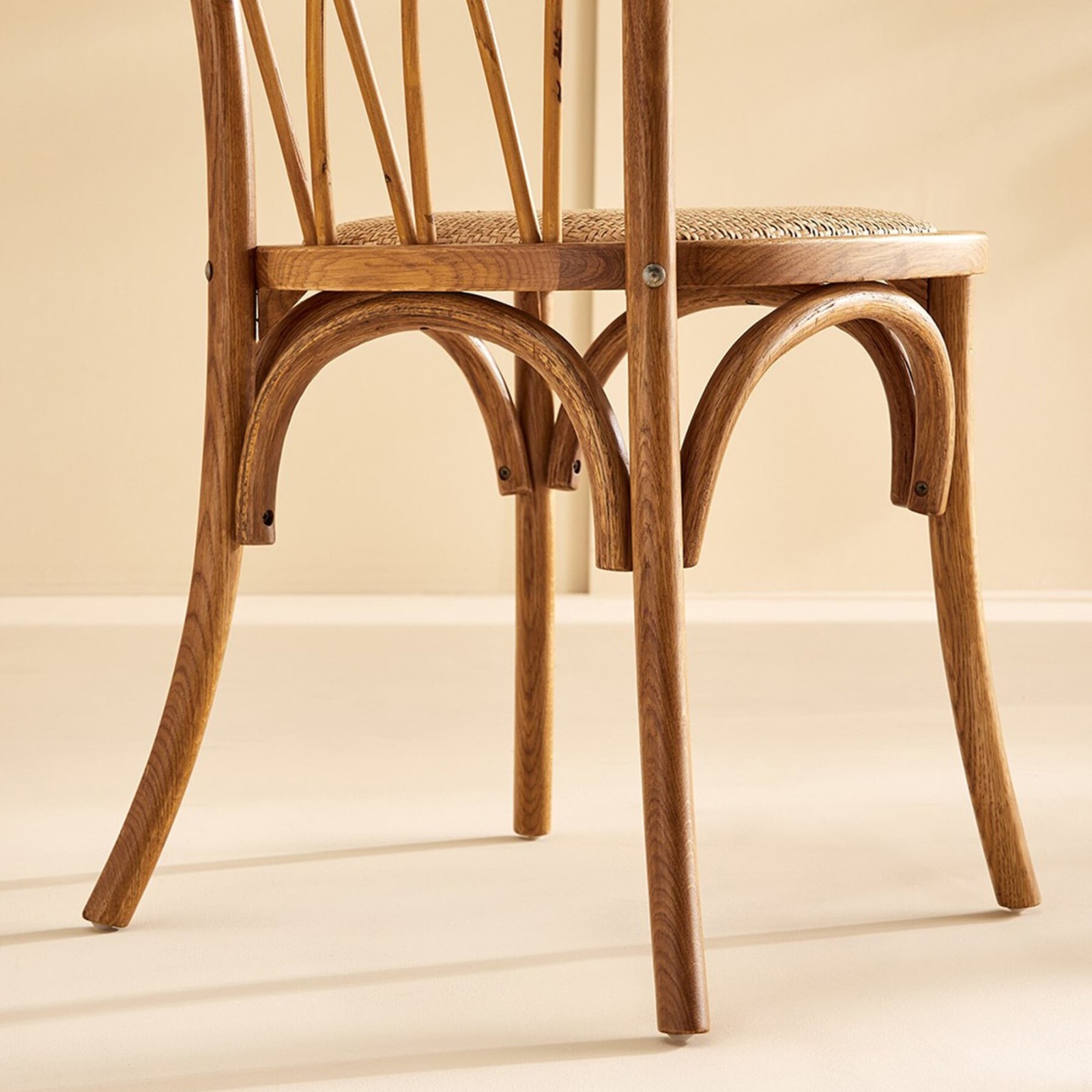 Lot de 2 chaises Adèle en rotin et chêne massif - Signature Lot de 2 chaises Adèle en rotin et chêne massif - Signature