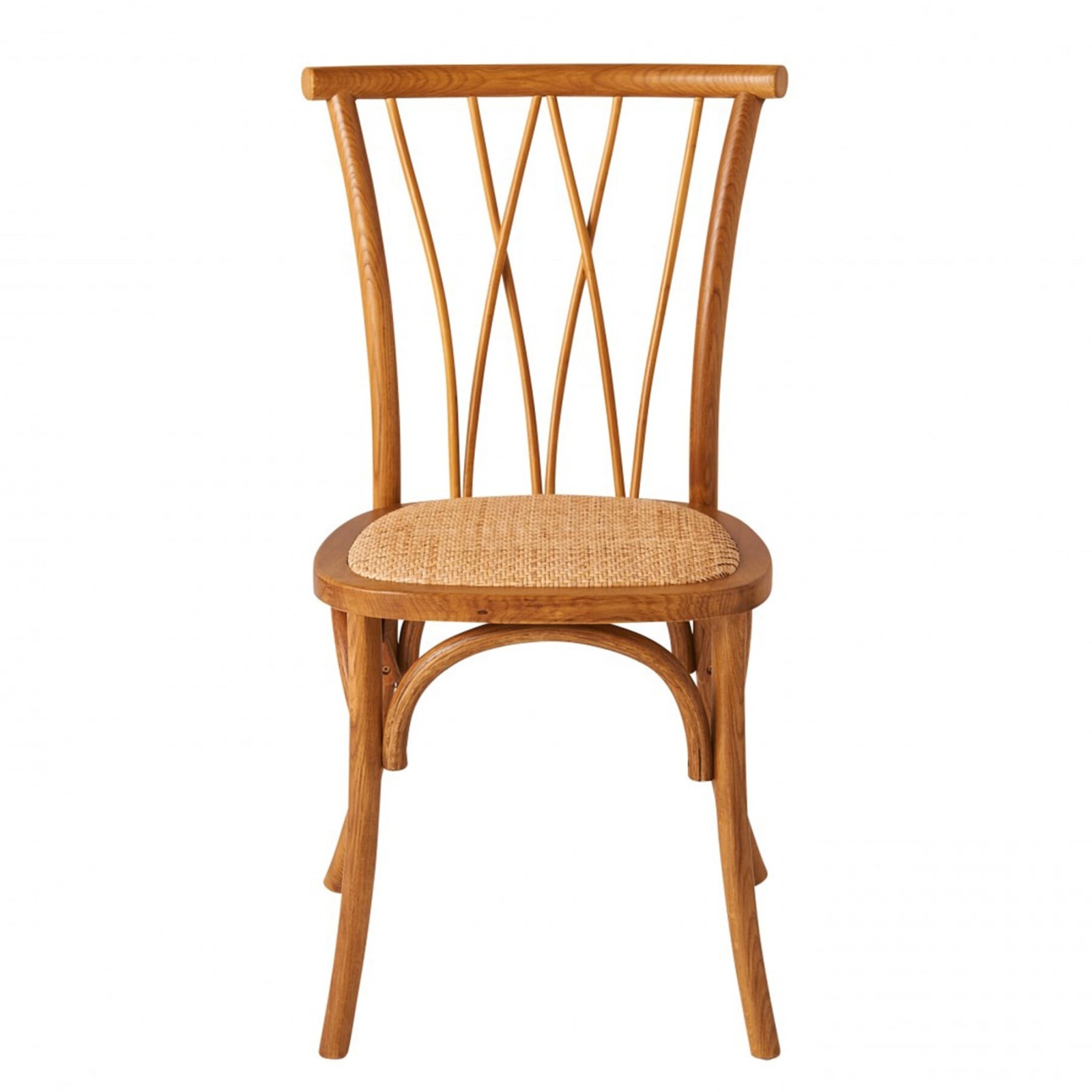 Lot de 2 chaises Adèle en rotin et chêne massif - Signature Lot de 2 chaises Adèle en rotin et chêne massif - Signature