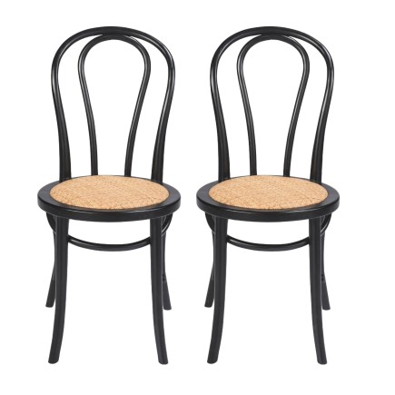 Lot de 2 chaises en hêtre Troquet