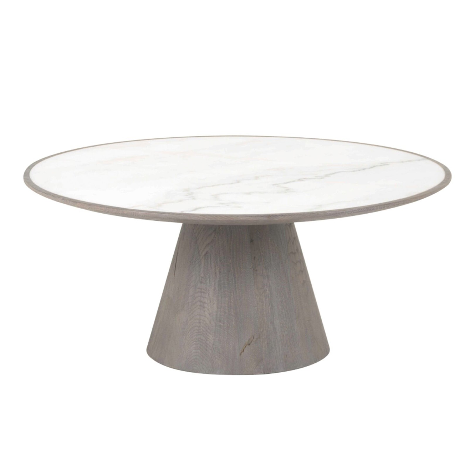 Table basse Mafra marbre blanc et chêne massif - Signature Table basse Mafra marbre blanc et chêne massif - Signature