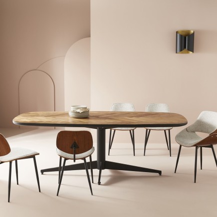 Table Bernard teck recyclé 220 cm 8 à 10 places - Signature