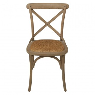 Lot de 2 chaises bistrot oxydée