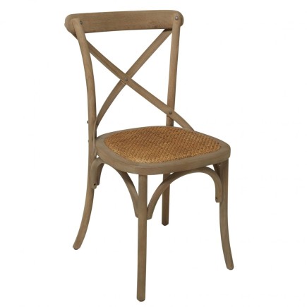Lot de 2 chaises bistrot oxydée