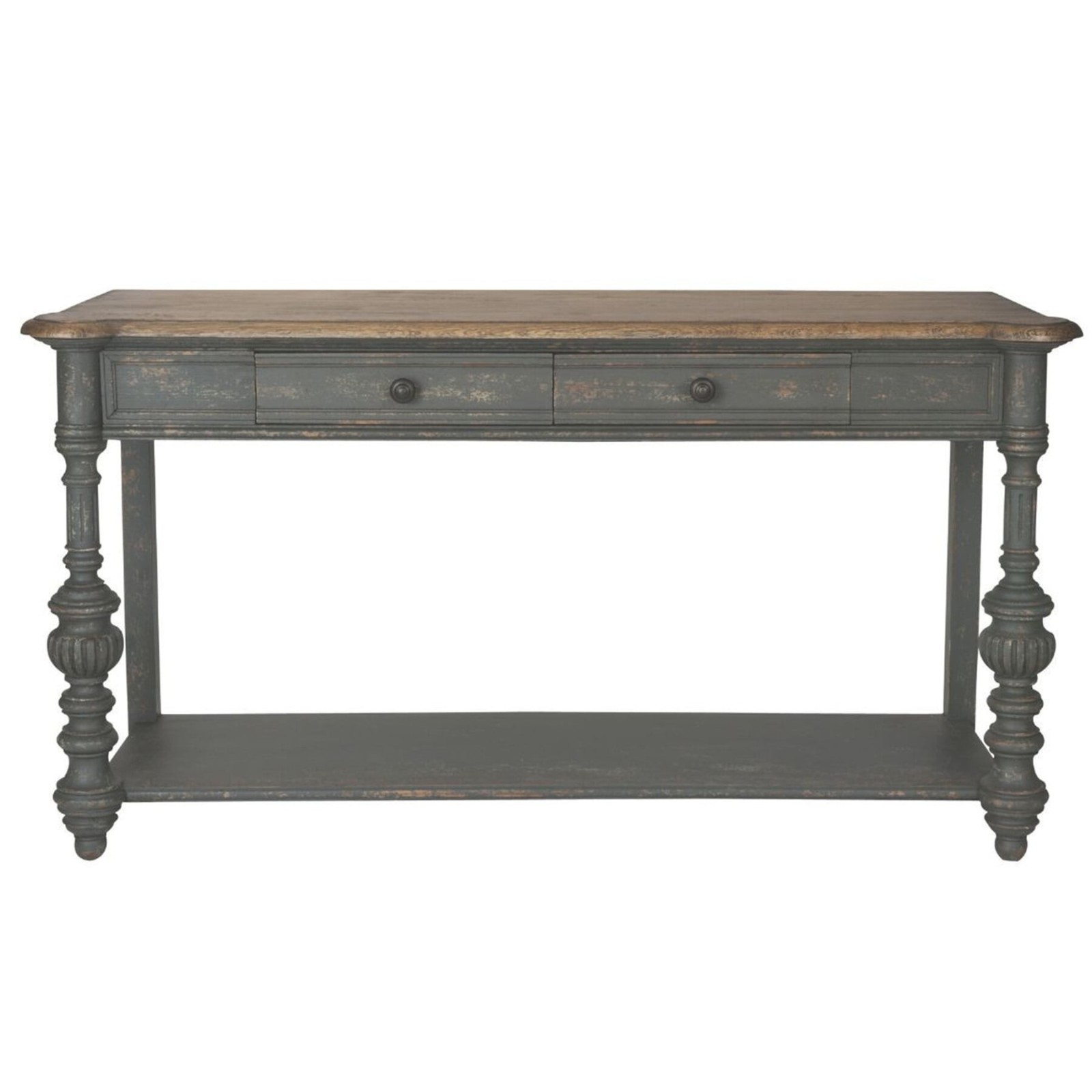 Console Pomponne en bois massif avec tiroirs - Signature Console Pomponne en bois massif avec tiroirs - Signature