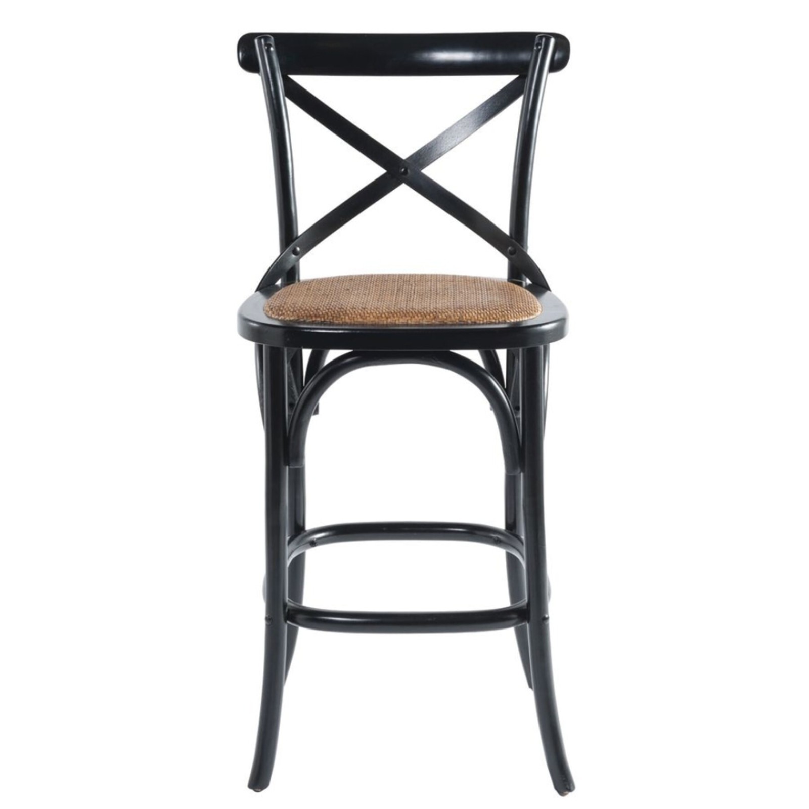 Lot de 2 chaises hautes bistrot bois noir - Signature Lot de 2 chaises hautes bistrot bois noir - Signature