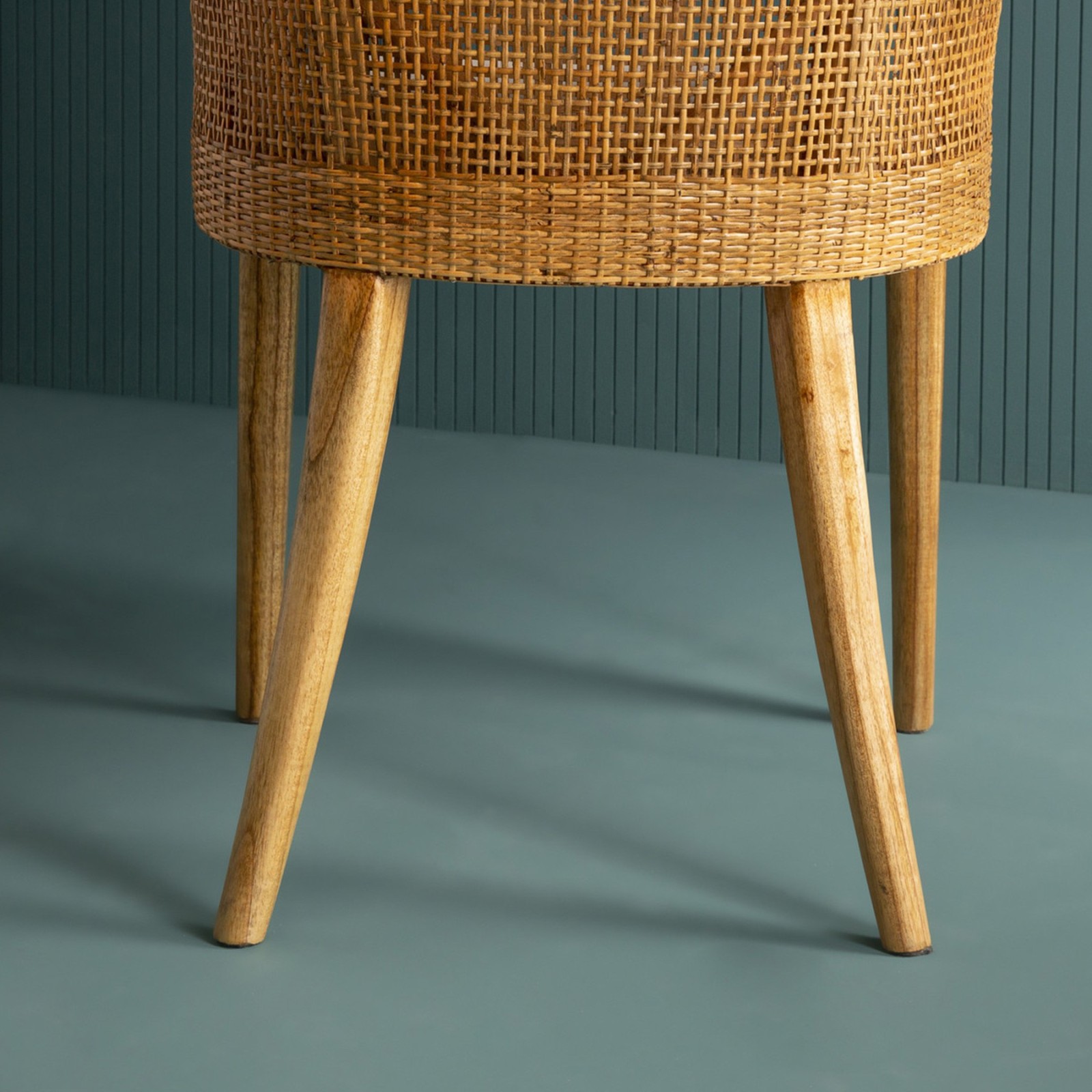 Chaise rotin vintage Julie pour salle à manger - Signature