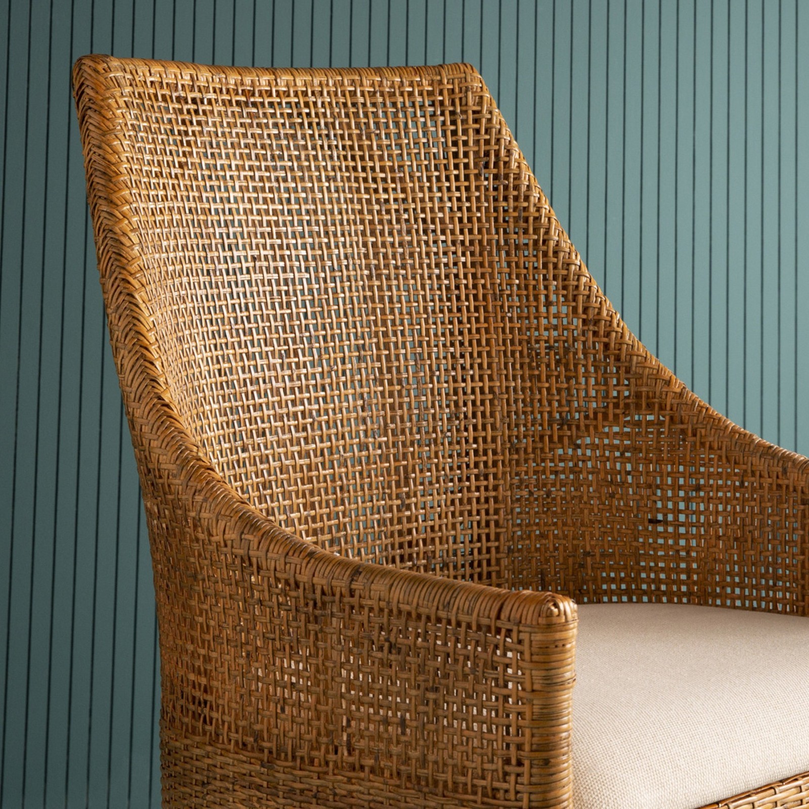 Chaise rotin vintage Julie pour salle à manger - Signature