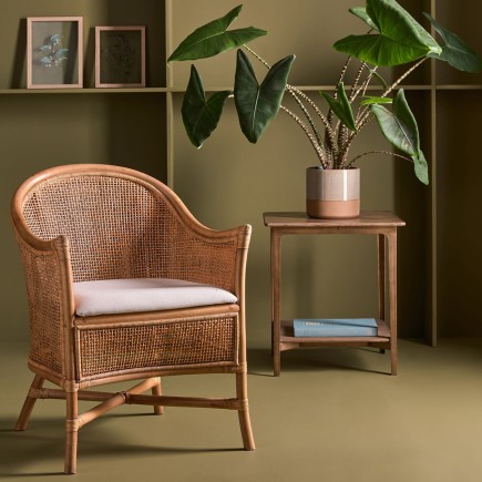 Fauteuil rotin avec coussin Maurice - Signature