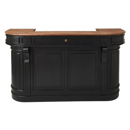 Comptoir Estaminet en bois massif noir