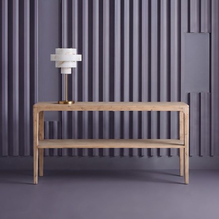 Console Henri double plateau en pin massif - Signature